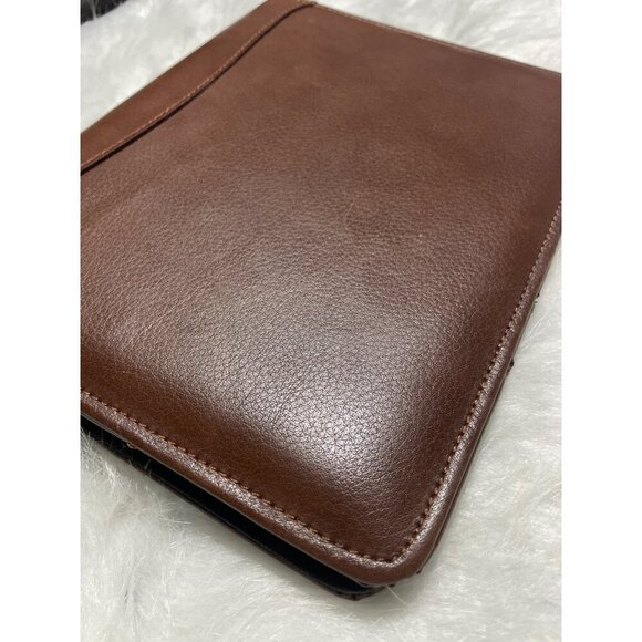 Brown Leather Portfolio Binder / Calendar With & Inner Pockets - Picture 3 of 10